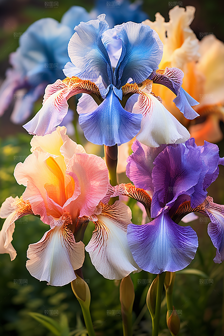 鸢尾花特写花朵素材