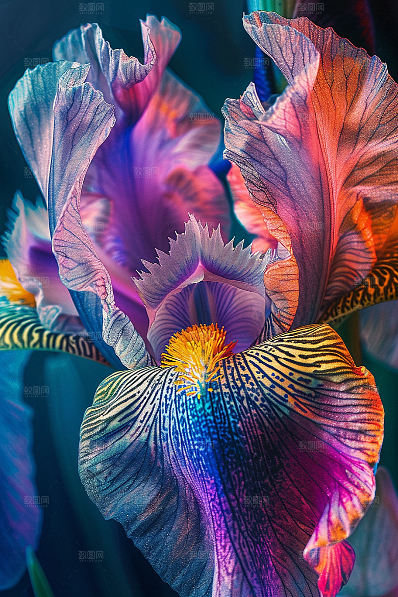 鸢尾花紫色花卉素材