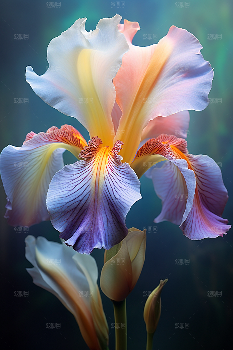 鸢尾花紫色花卉素材