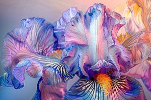 鸢尾花唯美花朵素材
