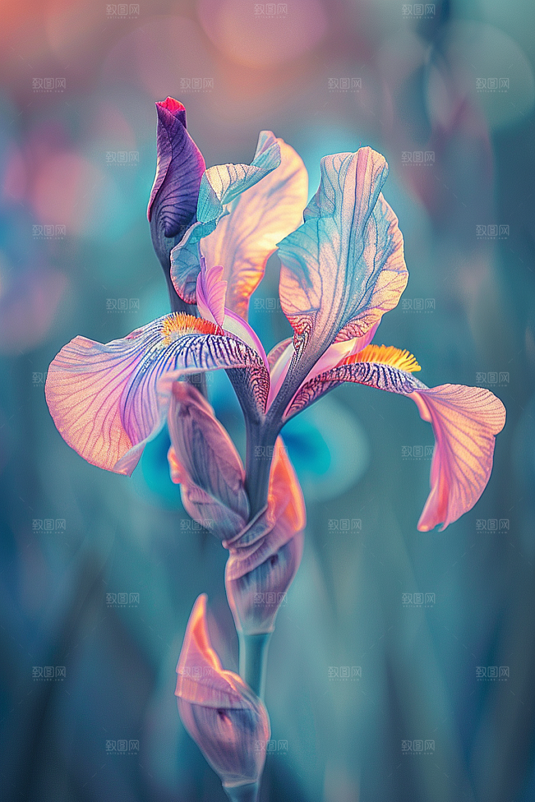 鸢尾花紫色花卉素材
