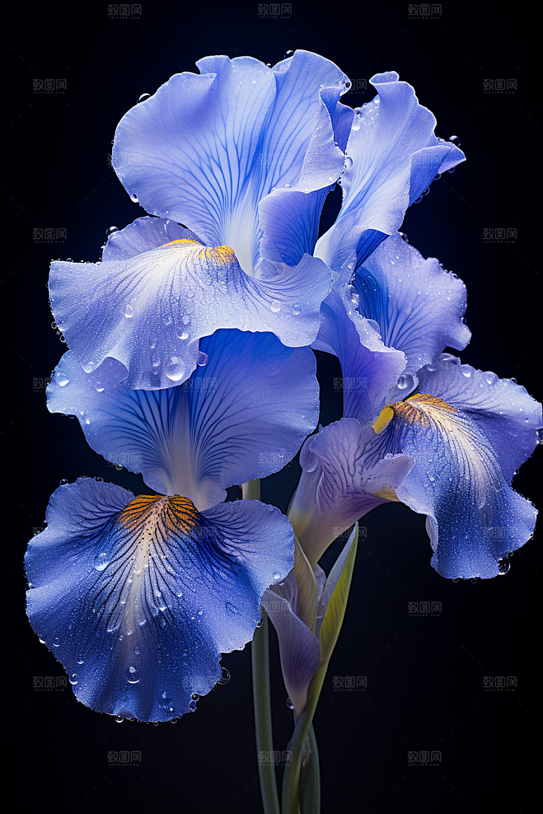 鸢尾花花卉特写素材