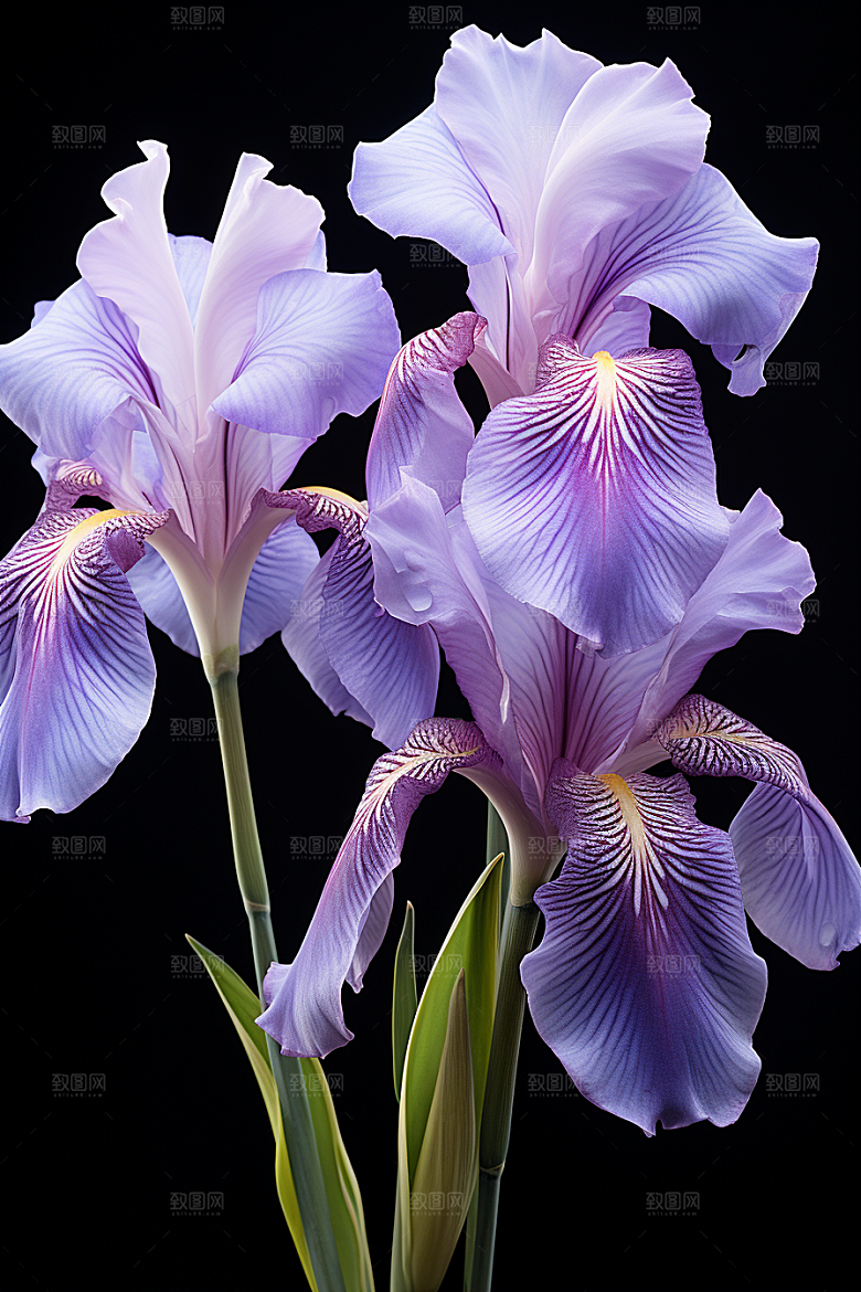 鸢尾花唯美花朵素材