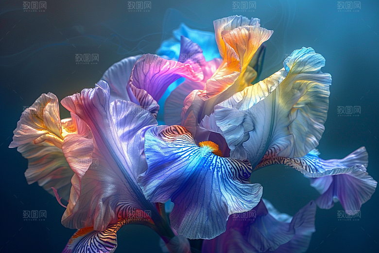 鸢尾花浪漫自然素材