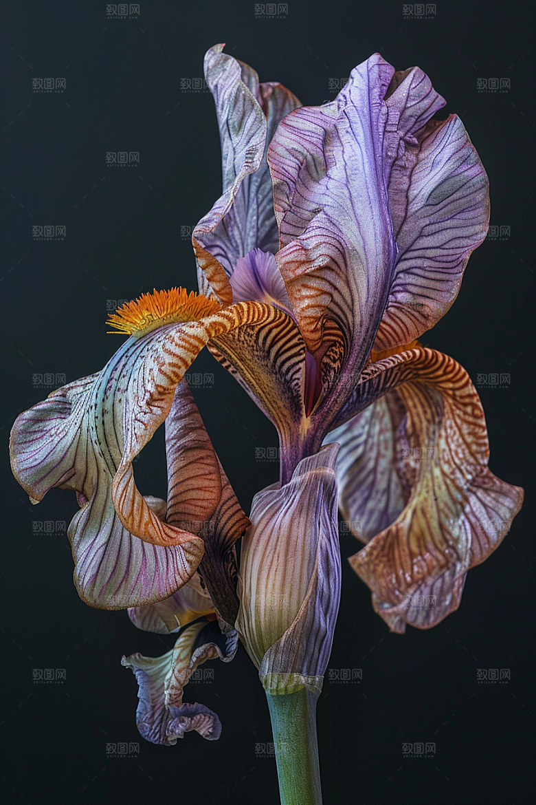 鸢尾花唯美植物素材