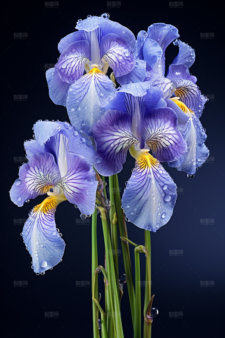 鸢尾花花朵特写素材