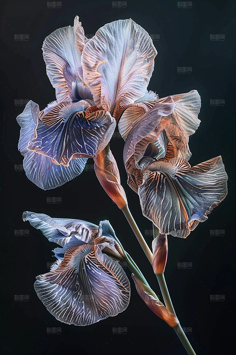 鸢尾花花朵唯美素材