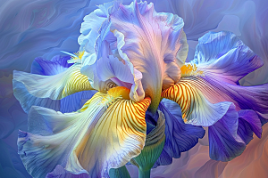 鸢尾花特写清新素材