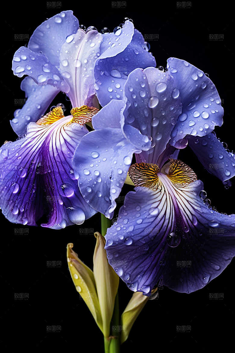 鸢尾花花朵浪漫素材