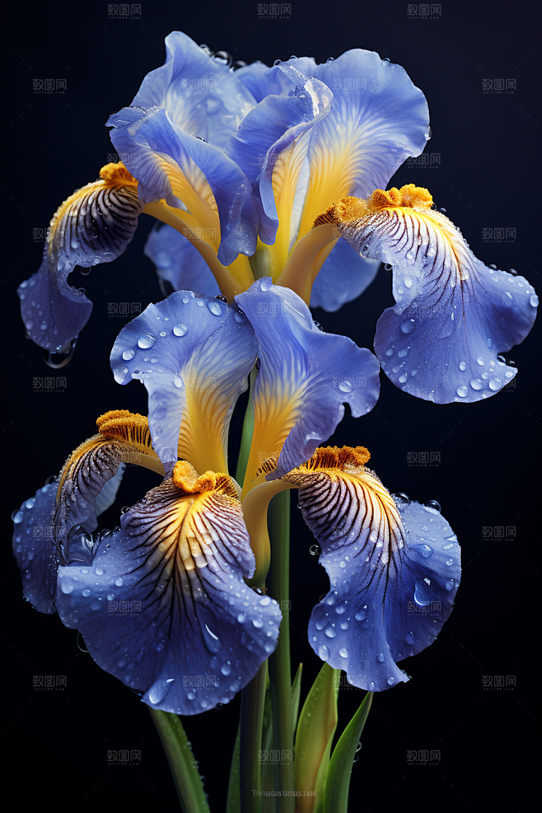 鸢尾花花朵浪漫素材