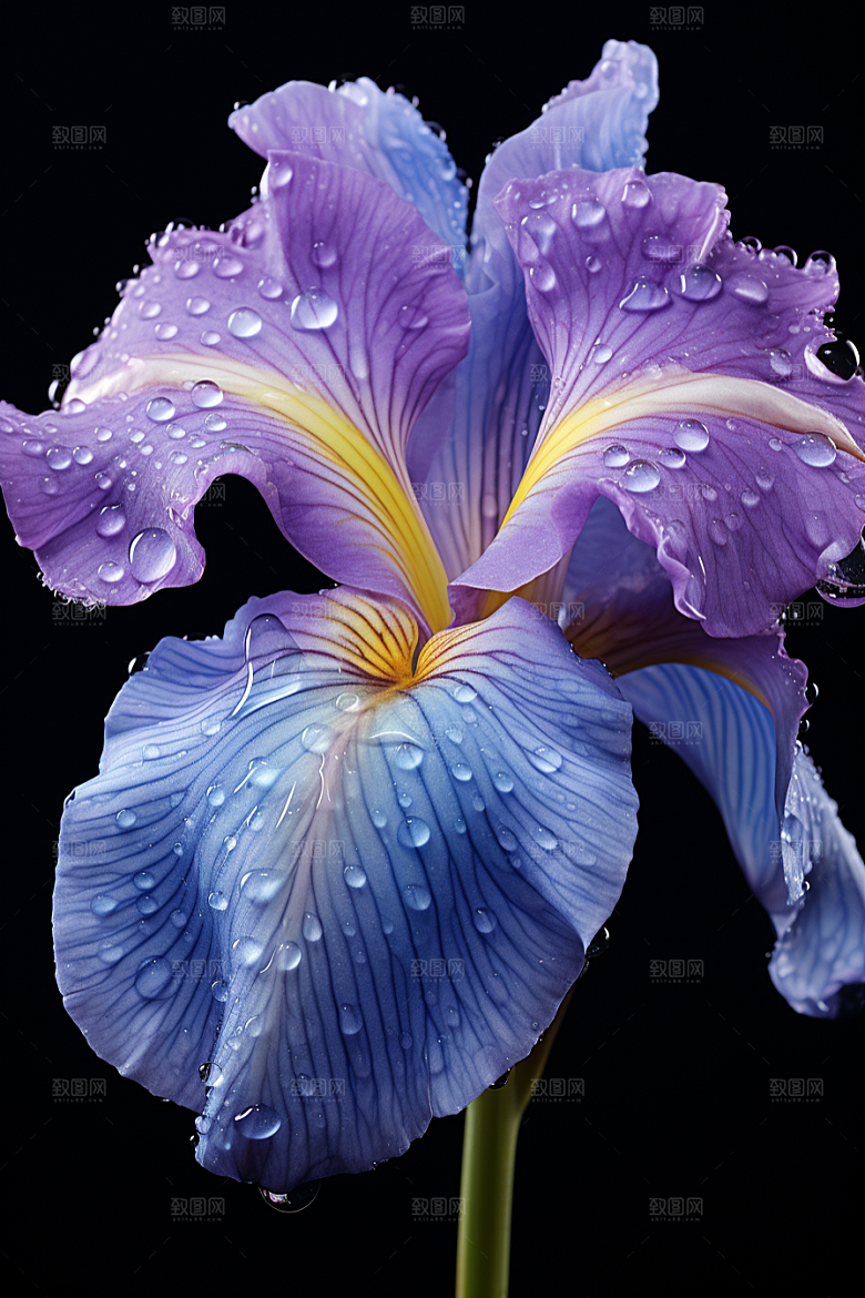 鸢尾花紫色花卉素材
