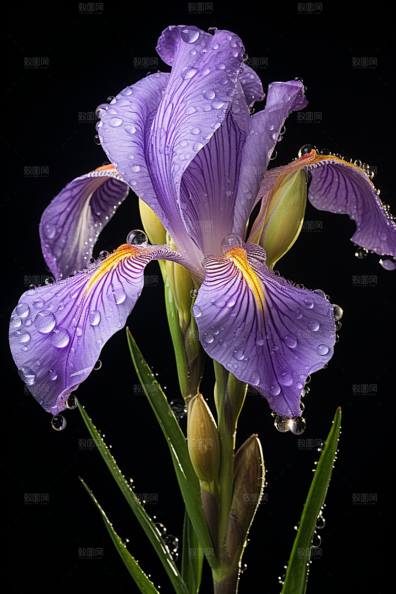 鸢尾花清新唯美素材