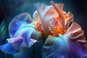鸢尾花浪漫紫色素材