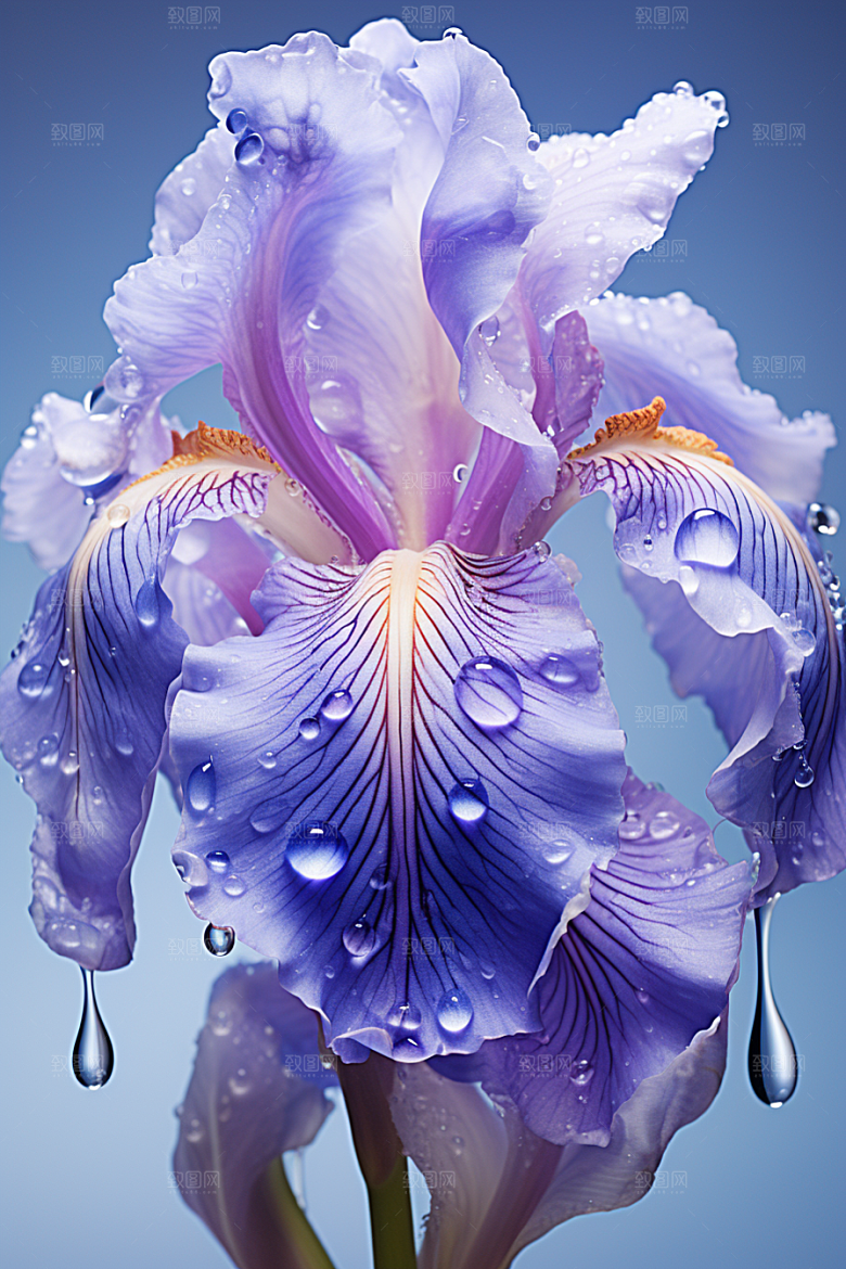 鸢尾花浪漫清新素材