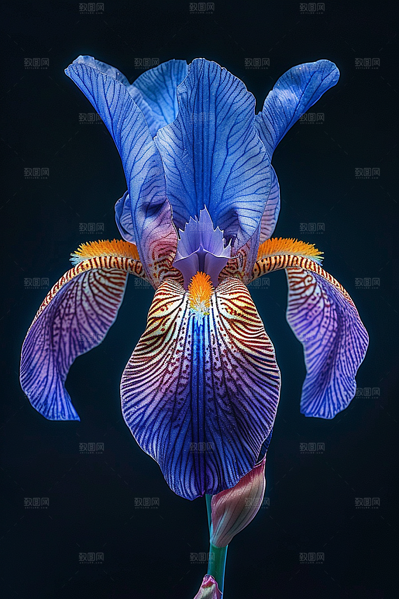 鸢尾花高清油画风素材