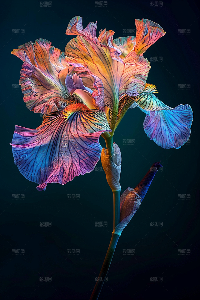 鸢尾花自然特写素材