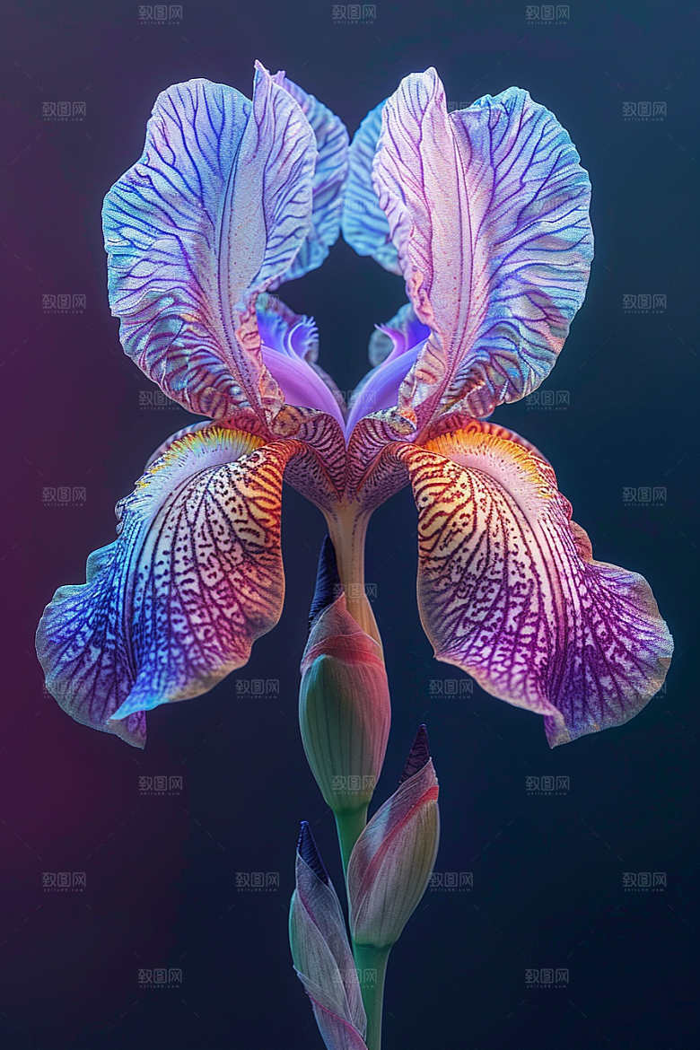 鸢尾花唯美浪漫素材
