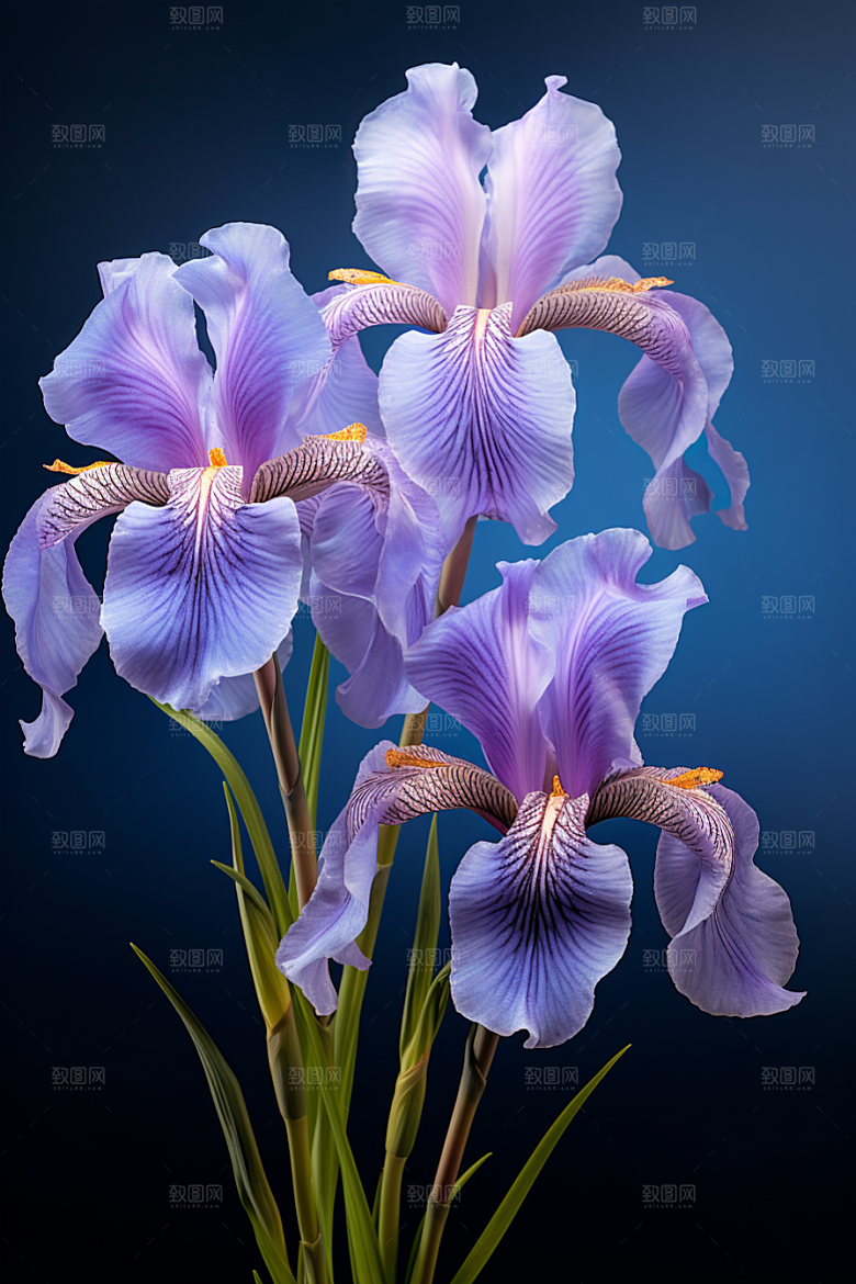 鸢尾花紫色花卉素材