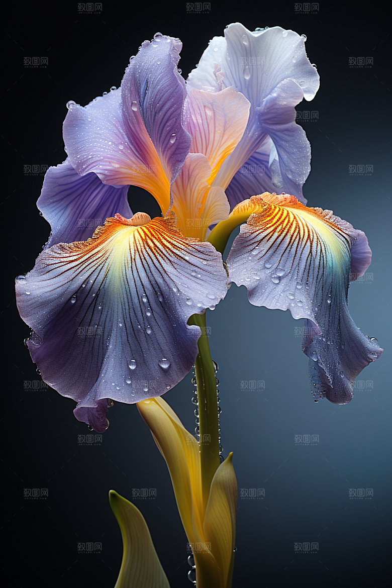 鸢尾花花朵浪漫素材