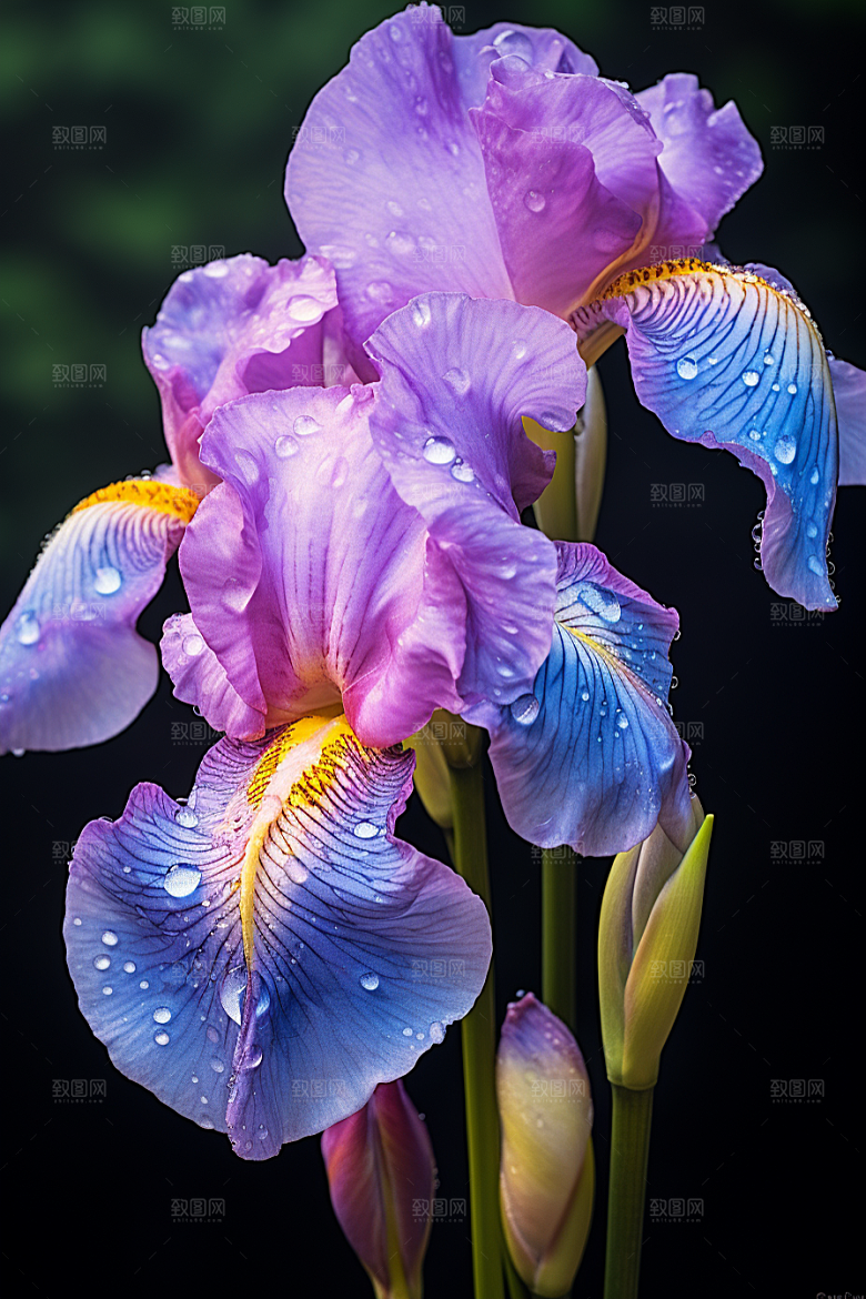 鸢尾花花卉浪漫素材
