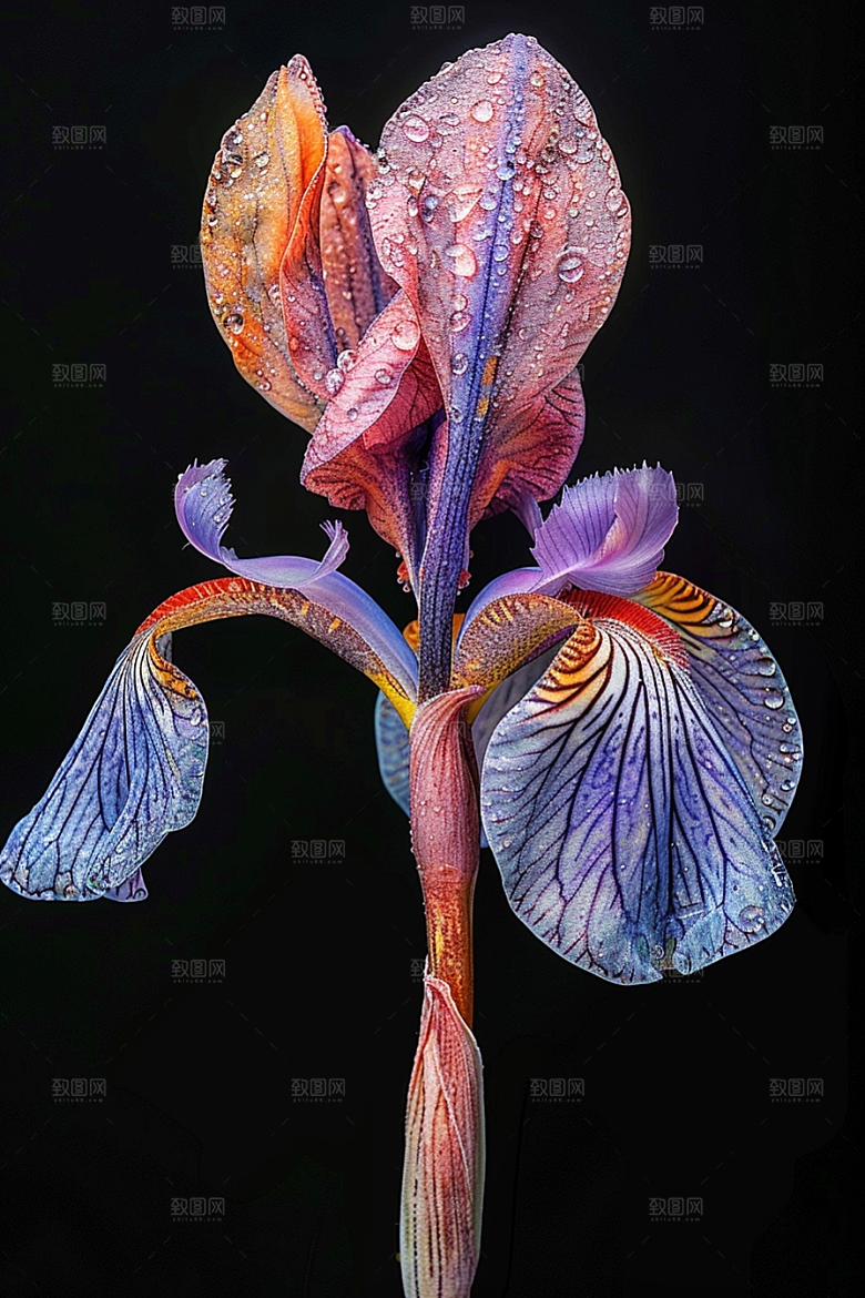鸢尾花花卉浪漫素材
