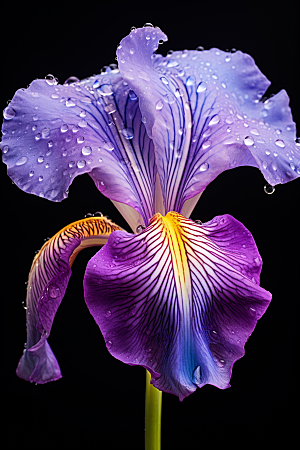 鸢尾花紫色花卉素材