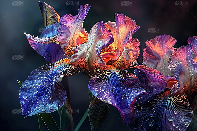 鸢尾花紫色高清素材