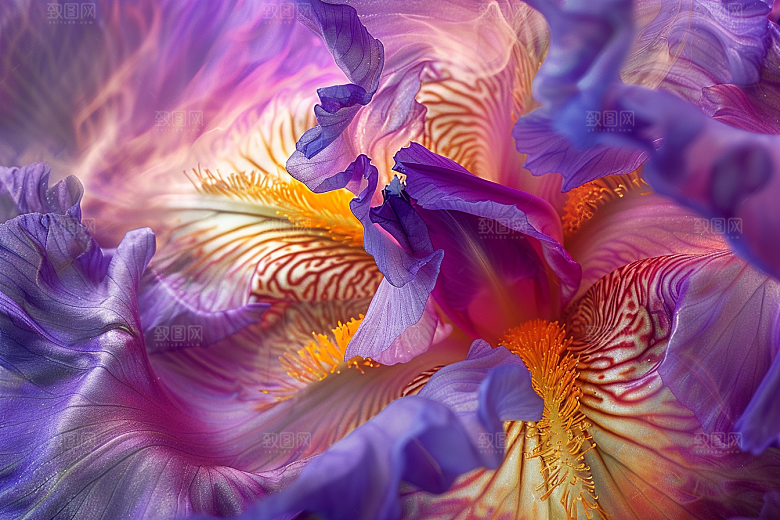 鸢尾花花卉特写素材