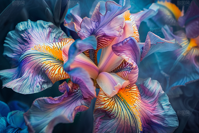 鸢尾花紫色浪漫素材