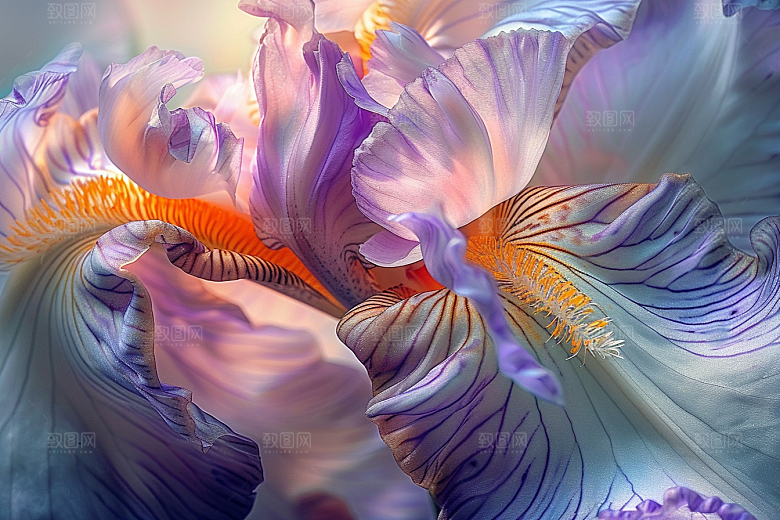 鸢尾花特写植物素材