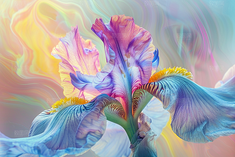 鸢尾花自然特写素材