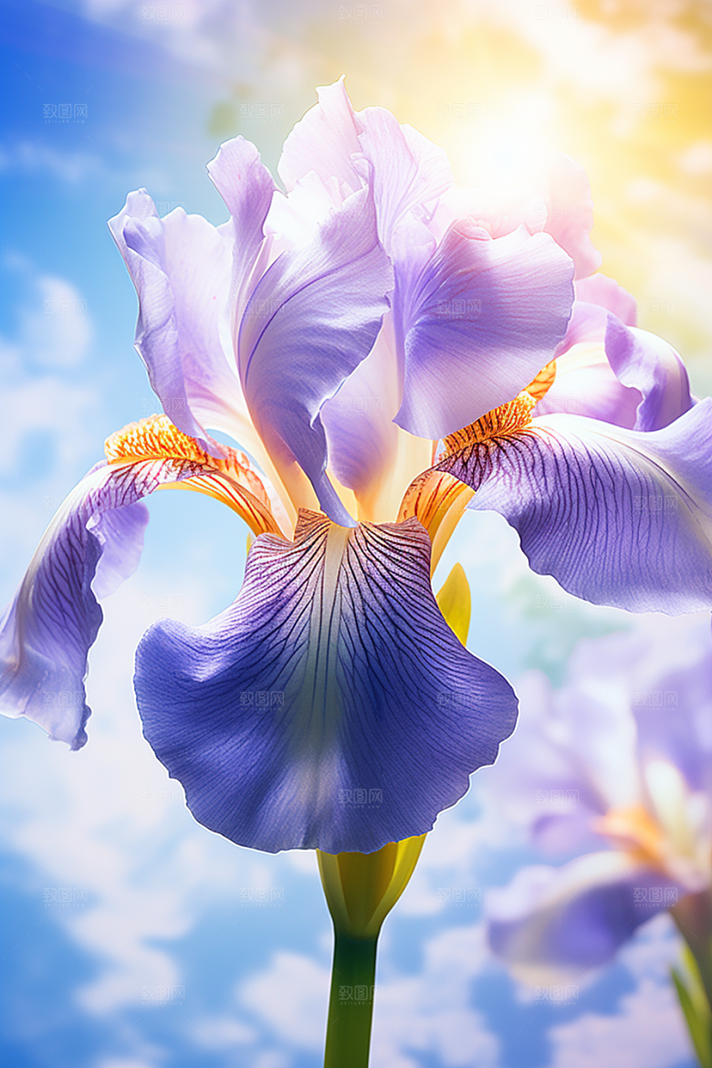 鸢尾花花朵浪漫素材