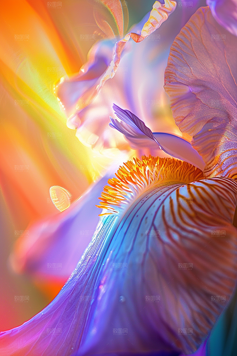 鸢尾花紫色花朵素材