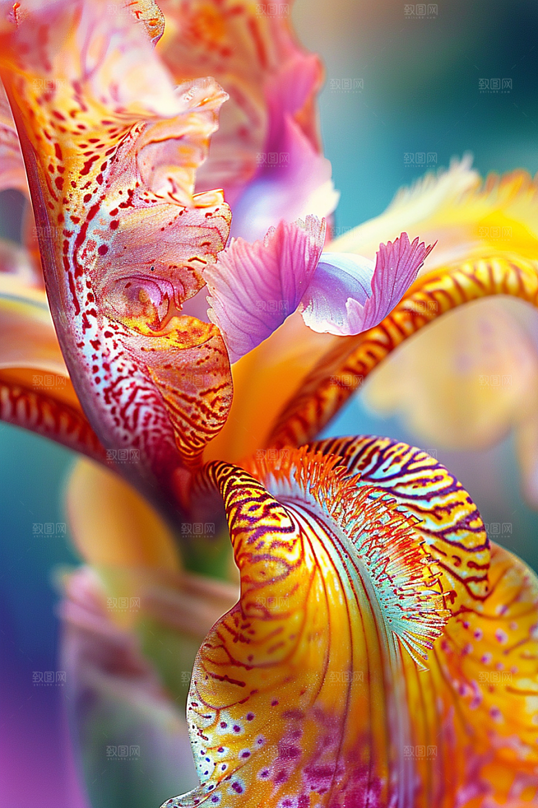 鸢尾花浪漫花卉素材