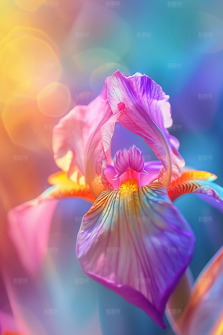 鸢尾花花卉特写素材