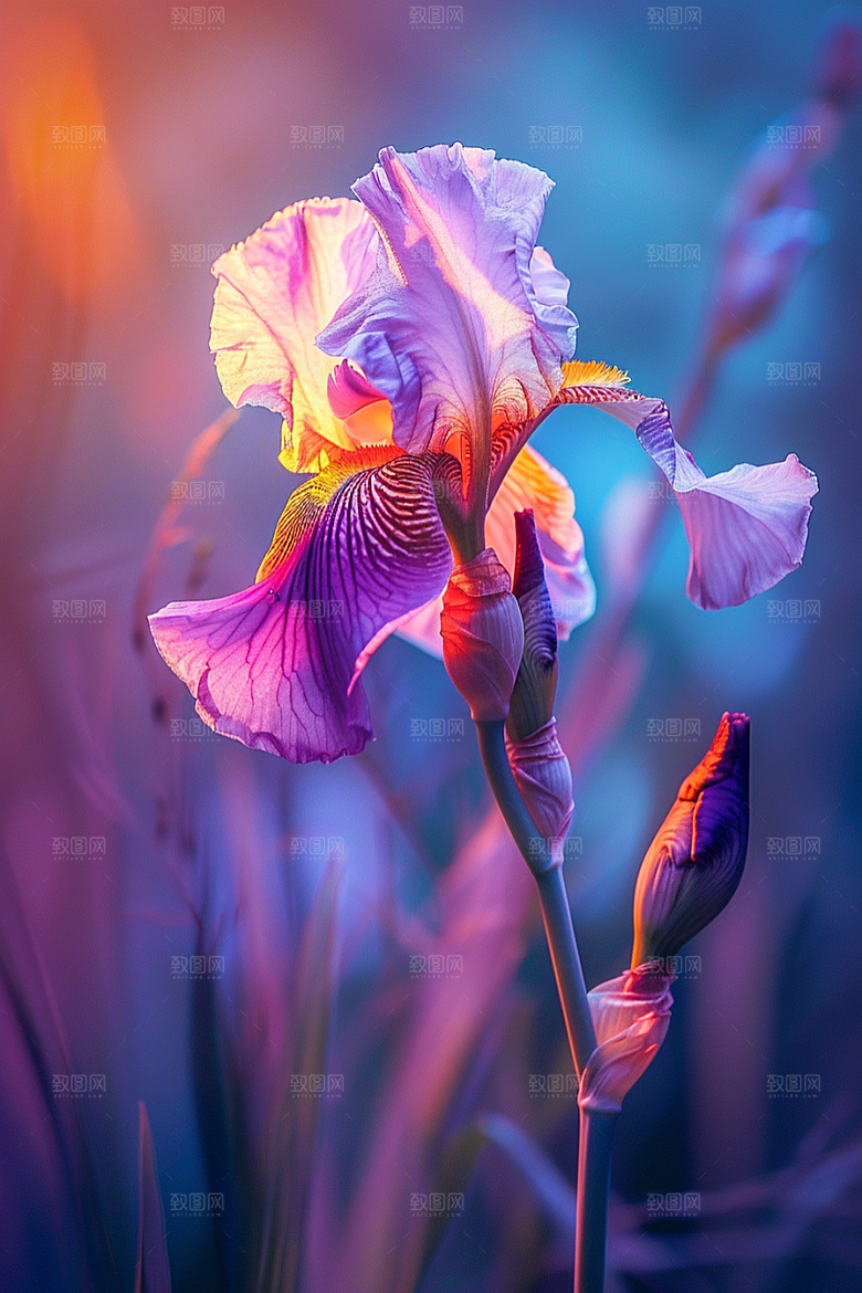 鸢尾花清新自然素材