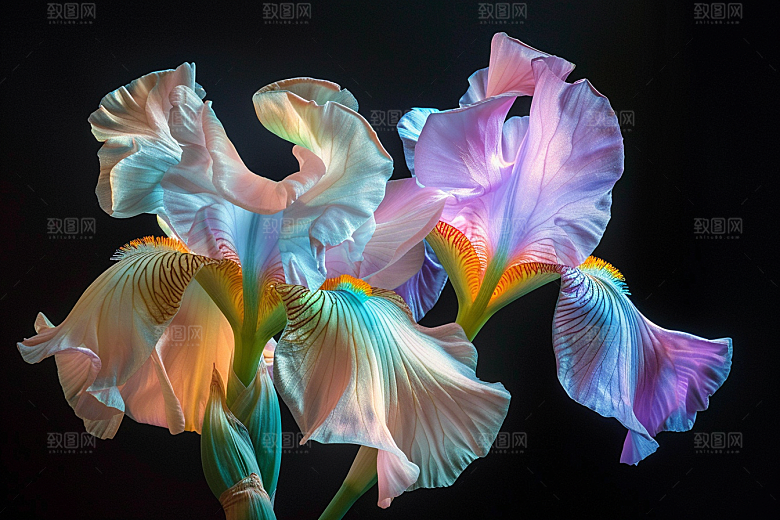 鸢尾花唯美花朵素材