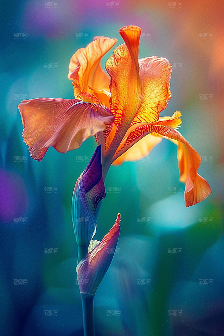 鸢尾花紫色植物素材