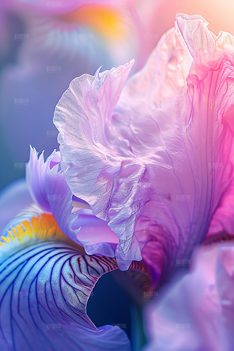 鸢尾花花卉紫色素材