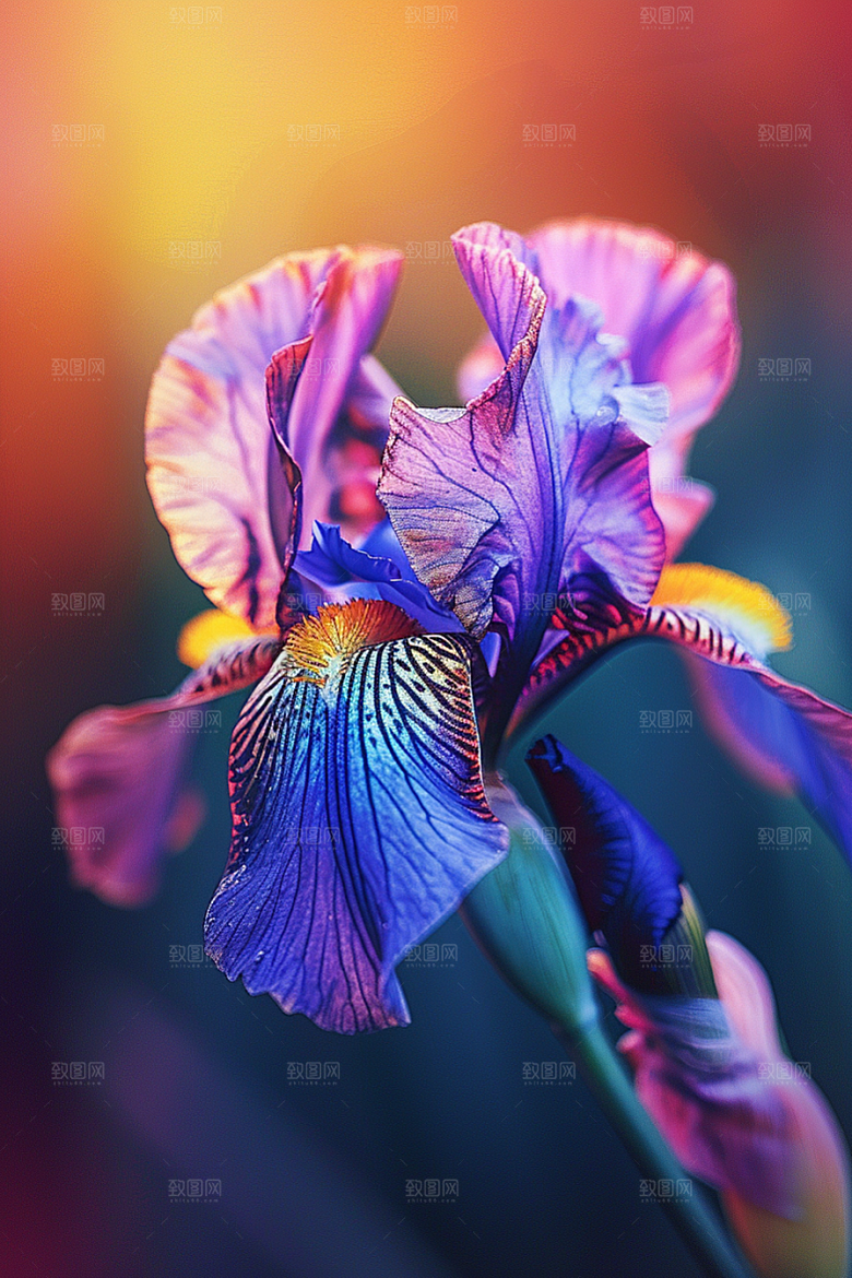 鸢尾花植物清新素材