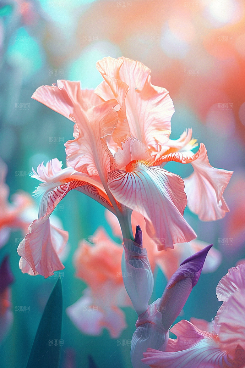 鸢尾花唯美清新素材