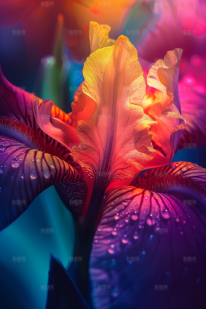 鸢尾花自然花朵素材