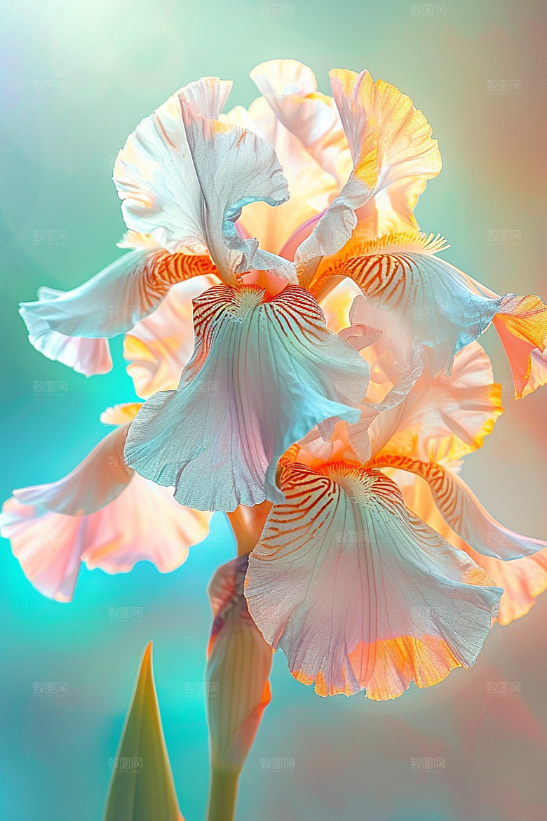 鸢尾花唯美清新素材