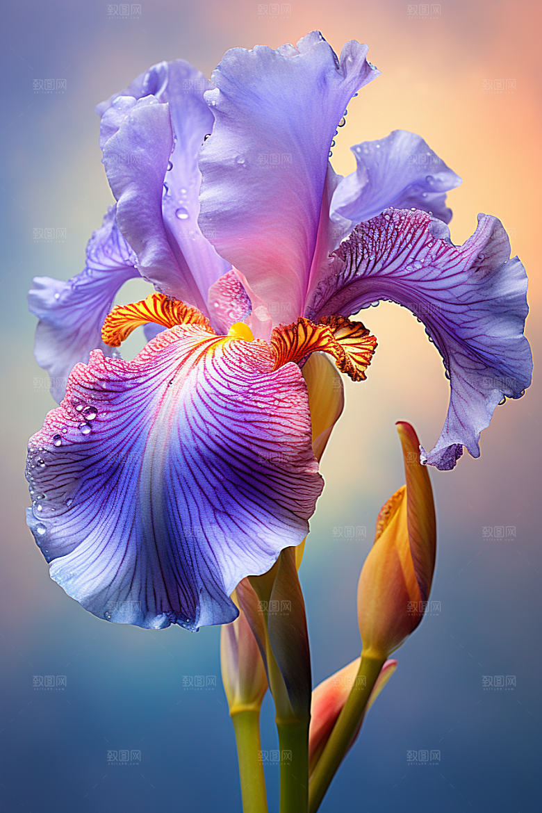 鸢尾花花卉自然素材