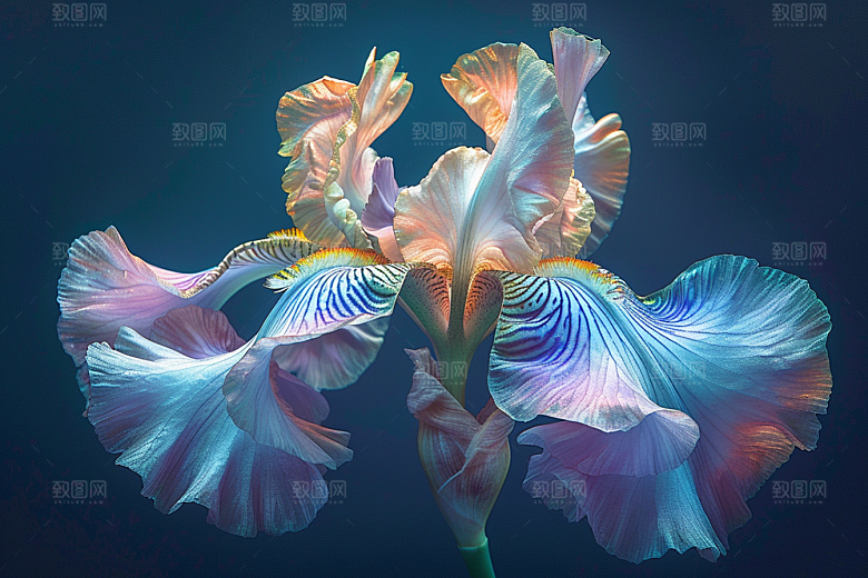 鸢尾花紫色唯美素材