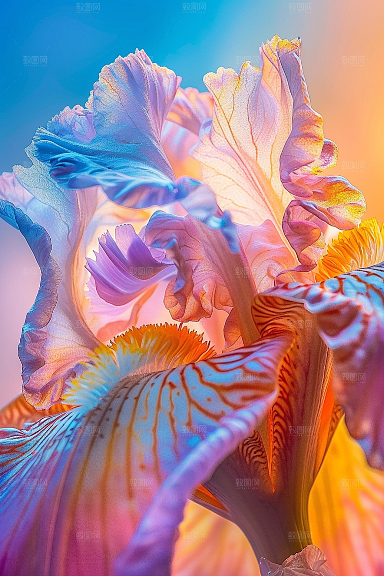 鸢尾花花朵唯美素材