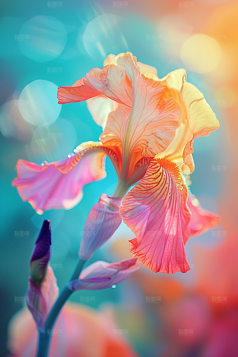 鸢尾花清新花卉素材