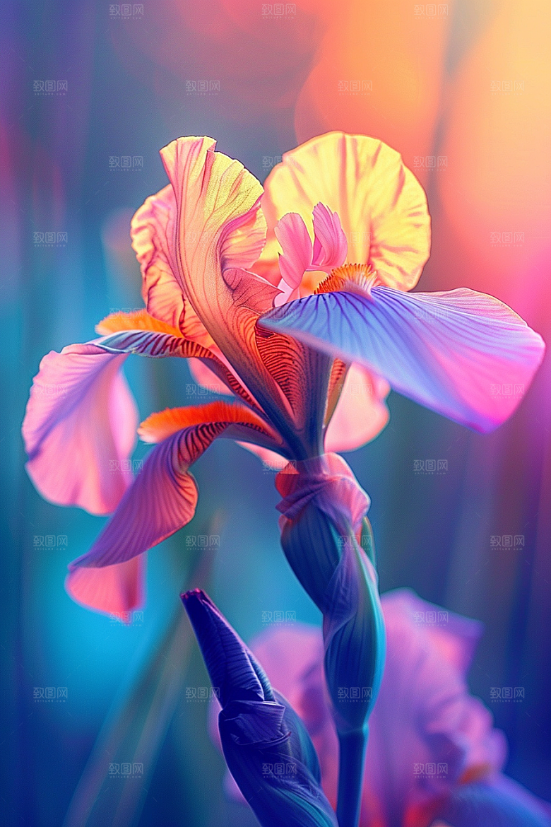 鸢尾花植物唯美素材