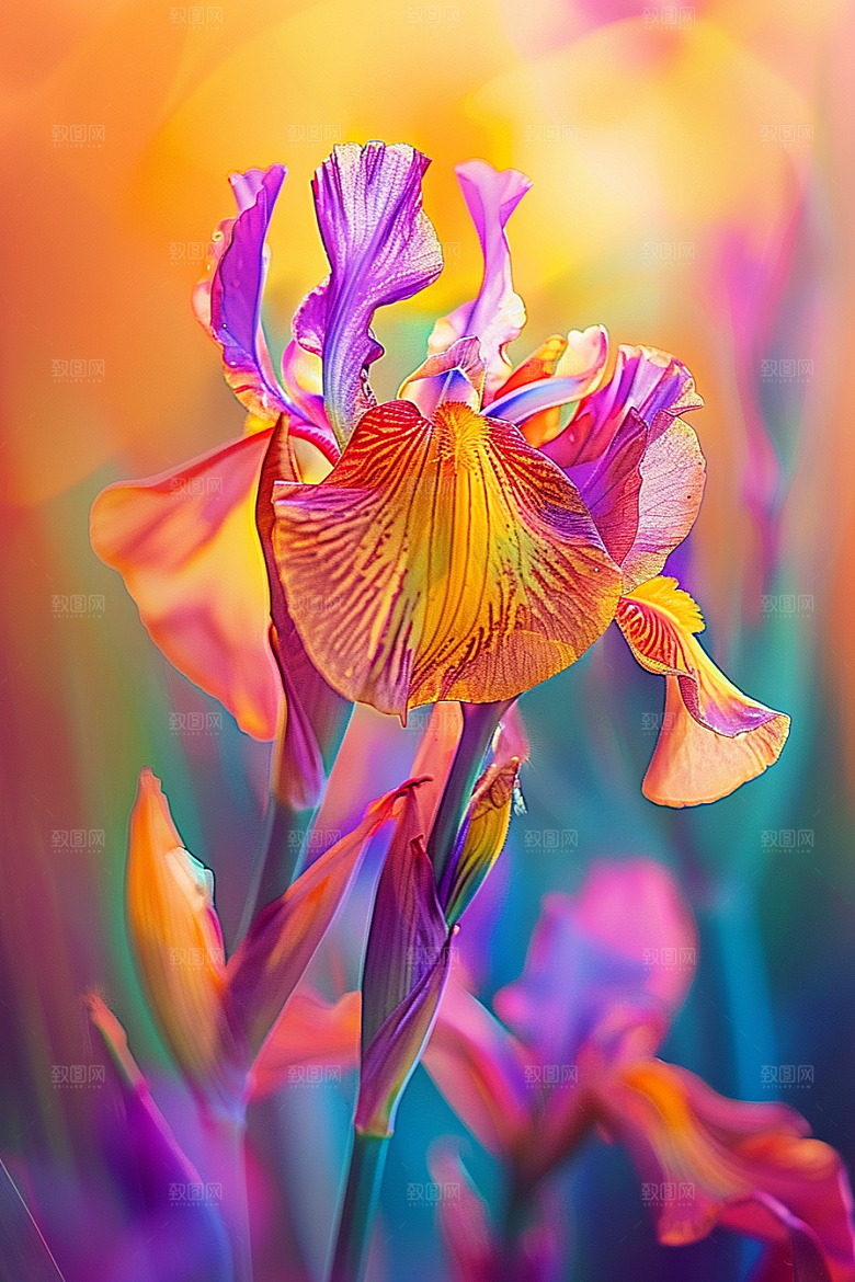鸢尾花高清特写素材