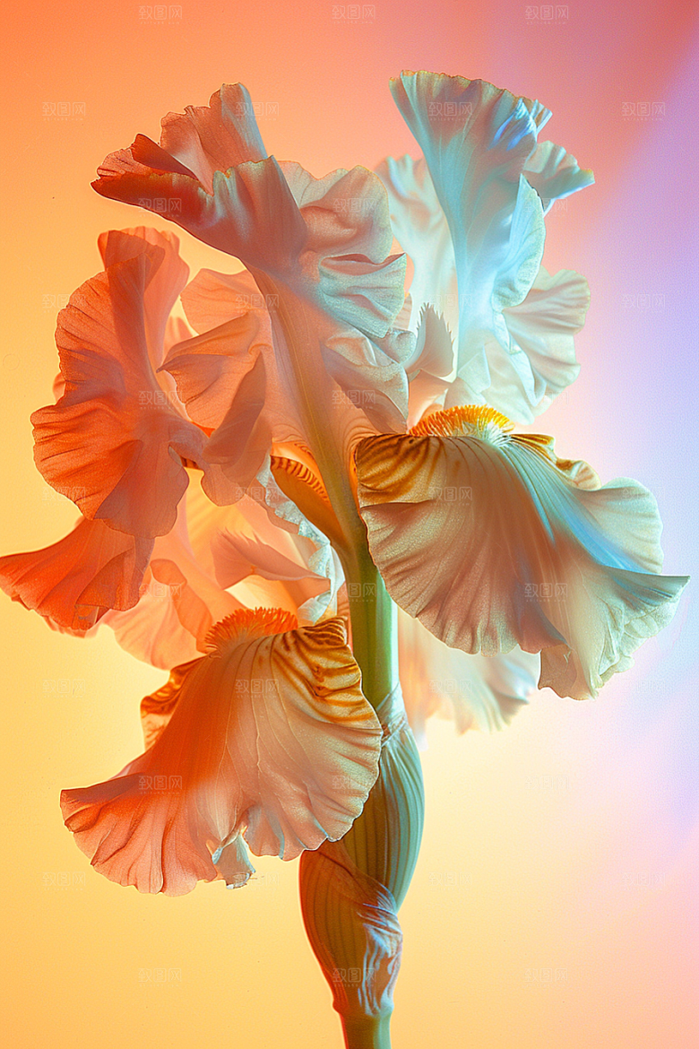 鸢尾花唯美花朵素材